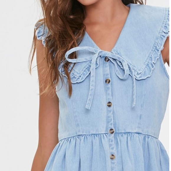 FOREVER 21 Denim Mini Dress - Picture 4 of 12